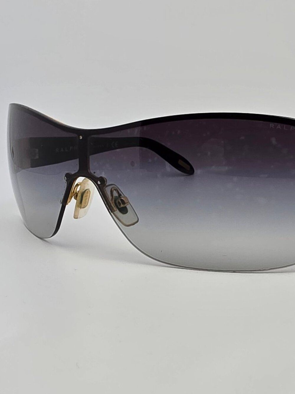 Ralph by Ralph Lauren RA4085 106/11 Gold Frame Grey Gradient Shield Sunglasses